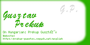 gusztav prekup business card